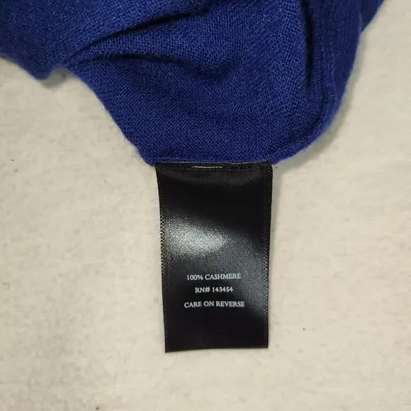 Williams & Kent Sweater Mens XL Blue 100% Cashmere V Neck Sleevless Preppy Work - Picture 11 of 11